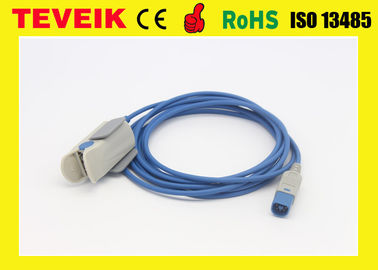 Spo2 Medische Kabel/de Volwassen Sensor van de Vingerklem Spo2 met 8pin-Schakelaar, ISO13485