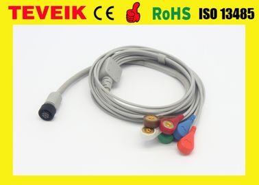 Het Registreertoestel Medische ECG Kabel van GE Holter met Geïntegreerd 5 Looddraden