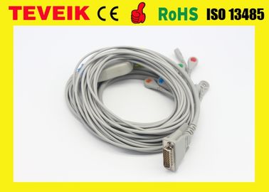 Tien Loodecg Kabel met Breuk/ECG-Monitorlood voor Schiller-electrocardiogrammachine, OB 15pin