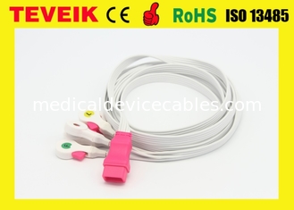 De Kabel van pvc ECG van Disposable Medical van de Teveikfabrikant voor Geduldige Monitor, 5 lood