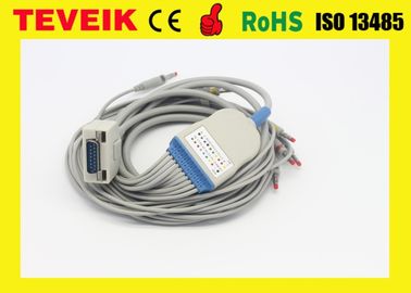 Fukuda KP-500 electrocardiogramkabel, de Kabel van KP-500D ECG en Leadwires met Banaan 4,0 CEI-Norm