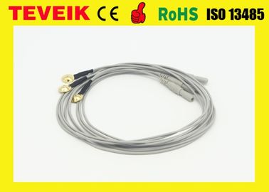 De medische kabel van de eeghoed van de elektroden eeg kabel DIN 1,5 met vernikkeld koper
