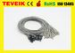 1m de Zilveren Chloride Geplateerde Kabel van de Koperelektrode voor EEGmachine