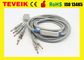 Kenzecg kabel met geïntegreerd 10 leadwires, banaan 4,0, CEI, DB15pin, Compatibel met Kenz ECG 108/110/1203
