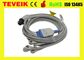 5 loodecg kabel met breuk, AHA, ronde 6pin voor de geduldige monitor van Mindray, Medische ECG-kabel