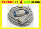 ECG-kabel met geïntegreerd 10 looddraden voor het electrocardiogrammachine van Nihon Kohden