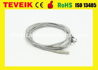 Fabrieksprijs van van het de Contactdooseeg van Neurofeedback DIN1.5 de Elektrodenkabel met Zuivere Zilveren Elektroden, TPU-materiaal