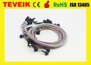 DIN1.5 de elektrode van de de kabel eeg kop van het contactdooseeg, kleurrijke medische EEGkabel