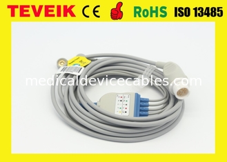 TEVEIK-de Fabriek Opnieuw te gebruiken Medisch HP om 12pin 5 leidt ECG-Kabel voor Geduldige Monitor